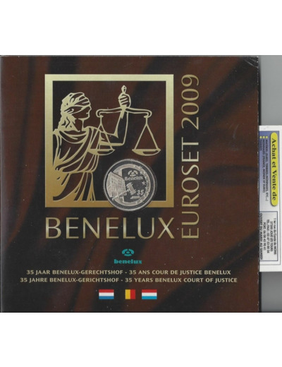 BENELUX 2009 COFFRET 3 SERIES x 8 monnaies Belgique - Luxembourg et Pays-bas BU