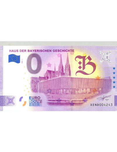 ALLEMAGNE 2020-1 HAUS DER BAYERISCHEN GESCHICHTE ANNIVERSAIRE BILLET 0 EURO