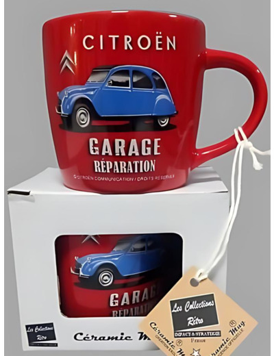 Mug céramique Citroën 2CV Garage réparation - 340 ml - MUGC15188 - Citroen