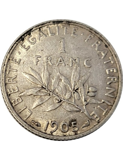FRANCE 1 FRANC SEMEUSE 1905 TTB (G467)