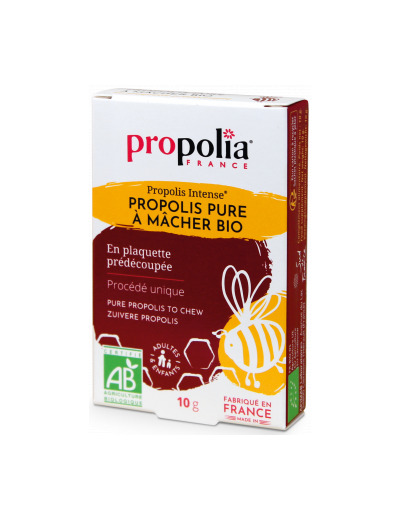 Propolis pure à mâcher Plaquette de 10gr sous cellophane