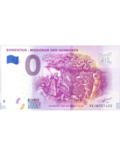 ALLEMAGNE 2019-1 BONIFATIUS BILLET SOUVENIR 0 EURO TOURISTIQUE  NEUF