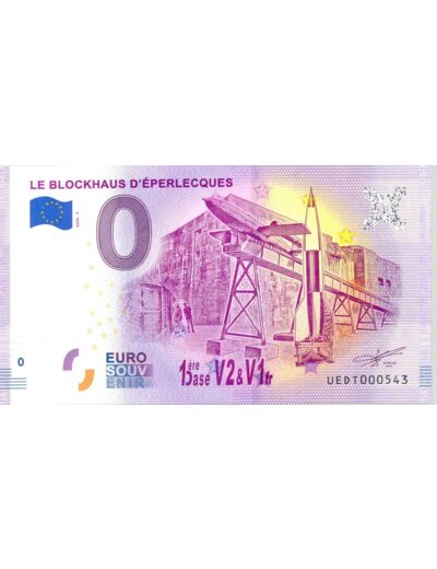 62 EPERLECQUES 2020-3 LE BLOCKHAUS BILLET SOUVENIR 0 EURO NEUF