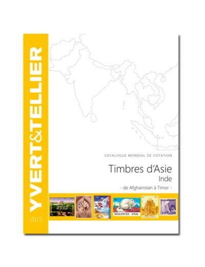 Yvert et Tellier Timbres d'Asie Inde (de A à Tibet) 2015