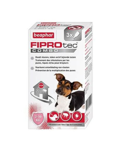 Pipettes antiparasitaires FIPROtec Combo pour petit chien 2-10kg - x3