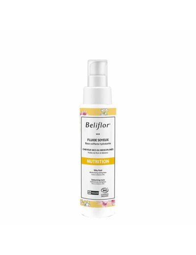 Fluide soyeux nutrition cheveux secs Bio -125 ml-Beliflor