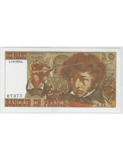 FRANCE 10 FRANCS BERLIOZ 7-2-1974 N.24 SPL