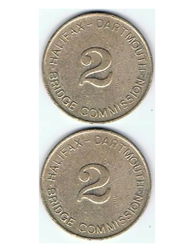 HALIFAX DARTMOUTH BRIDGE 2 DROIT DE PASSAGE Nickel