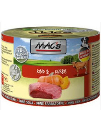 MAC's humide pour chien au boeuf & la citrouille - 200g