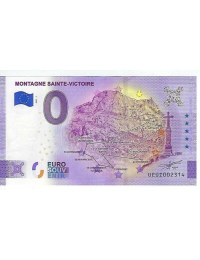 13 BERRE L'ETANG 2021-1 MONTAGNE SAINTE-VICTOIRE ANNIVERSAIRE BILLET 0 EURO