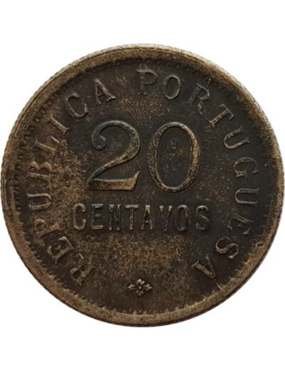 ANGOLA 20 CENTAVOS 1921 TB+ (W64) N1