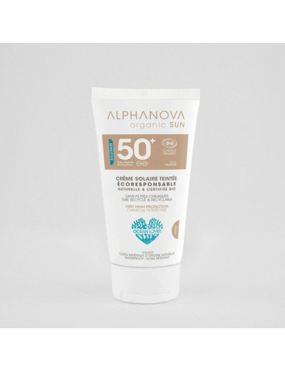 Crème solaire teintée claire SPF50+