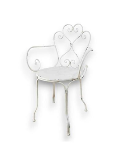 Chaise de jardin bohème fer 59x51x89cm