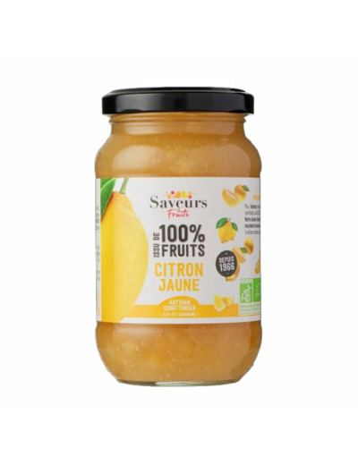 Préparation de Citrons Jaunes 100% Fruits Bio-310g-Saveurs et Fruits