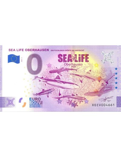 ALLEMAGNE 2020-2 SEA LIFE OBERHAUSSEN (ANNIVERSAIRE) BILLET SOUVENIR 0 EURO