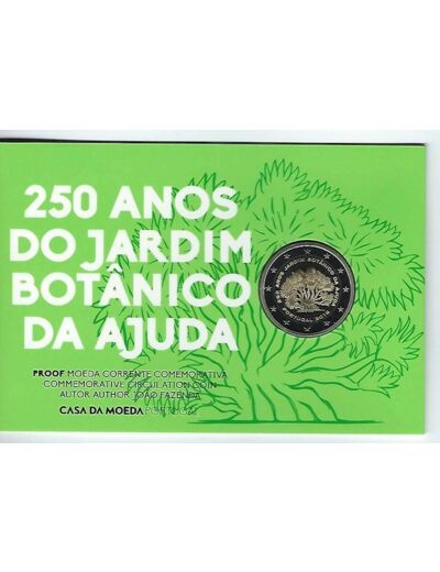 PORTUGAL 2018 2 EURO COMMEMORATIVE 250 ANS JARDIN BOTANIQUE B.E