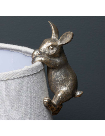 Petite Suspension Lapin métal patiné 10x5x6cm