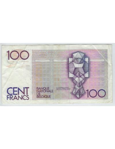 BELGIQUE 100 FRANCS NON DATE (1982-94) SIGNATURE 4 ET 13 TTB 901