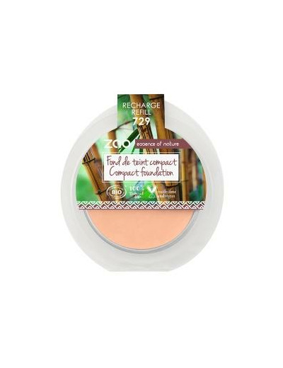 Recharge Fond de Teint Compact 729 Trés Clair Ivoire Rosé-Zao Make up