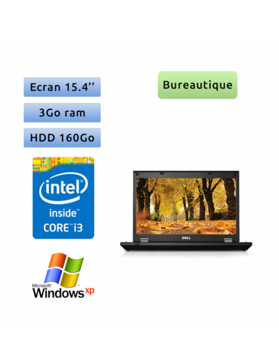 Dell Latitude E5510 - Windows XP - i3 3Go 160Go - Port Serie - 15.4 - Ordinateur Portable PC