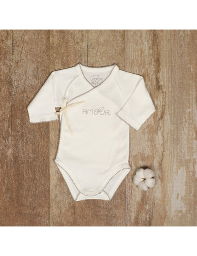 Body pour bébé prématuré Bio brodé Amour