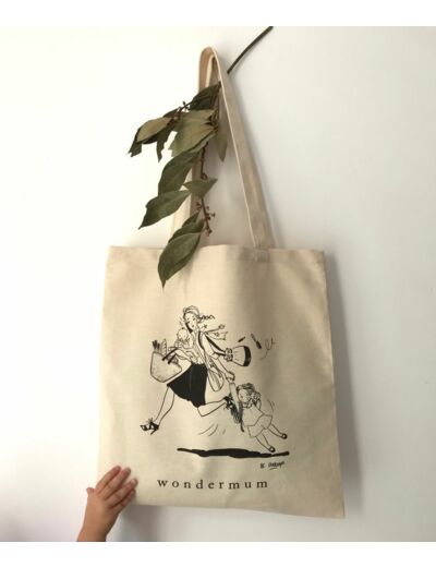 Totebag fabriqué en France  "wondermum"