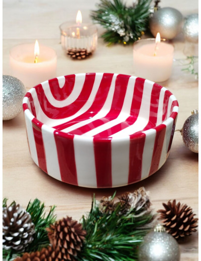 Bol Stripes rayé rouge et blanc