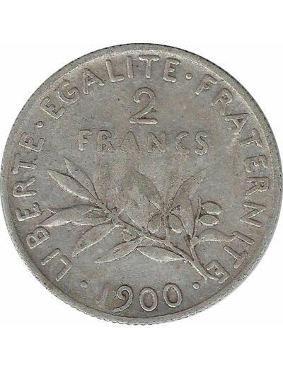 FRANCE 2 FRANCS SEMEUSE 1900 TB