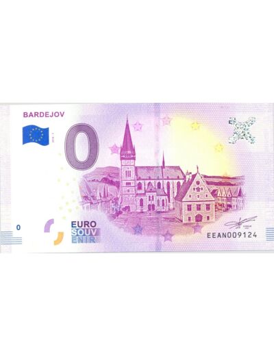 SLOVAQUIE 2018-1 BARDEJOV BILLET SOUVENIR 0 EURO TOURISTIQUE