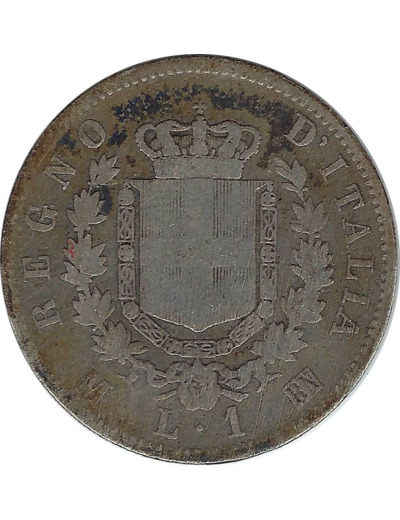 ITALIE 1 LIRA 1863 MBN TB N2