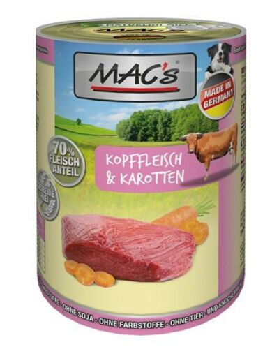 MAC'S humide à la viande Bovine & Carotte pour chien - 400g