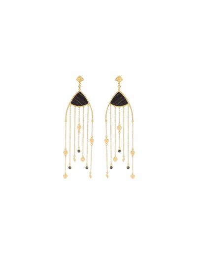 Boucles d'oreilles Mina Onyx Texturé