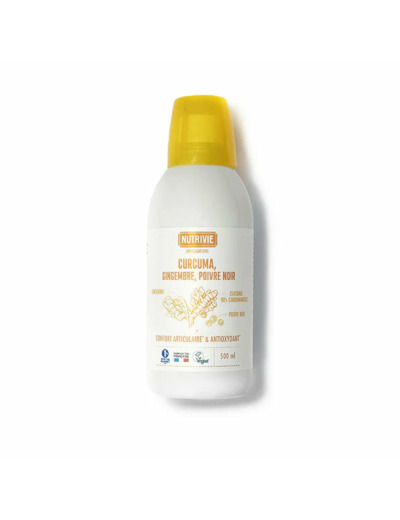 Curcuma, Gingembre, Poivre Noir liquide-500ml-Nutrivie