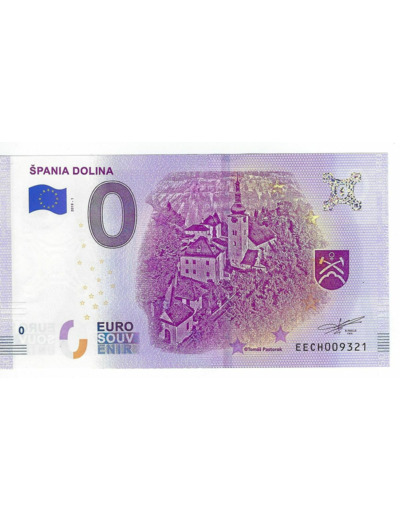 SLOVAQUIE 2019-1 SPANIA DOLINA BILLET SOUVENIR 0 EURO TOURISTIQUE NEUF