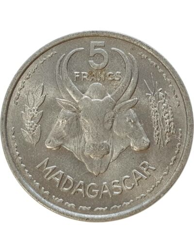 MADAGASCAR 5 FRANCS 1953 TTB+ W5
