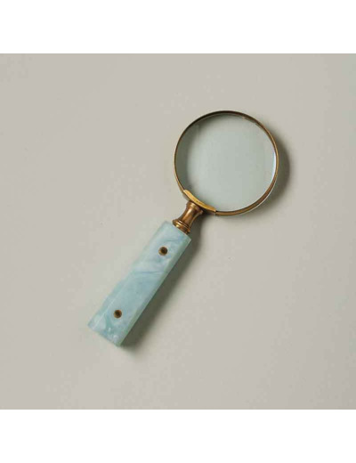 Loupe laiton bleu Chehoma 15x7x7cm