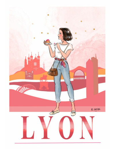 Lyon - affiche, carte