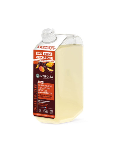 Eco recharge shampoing et démêlant boucles Anti frisottis 2en1 500ml