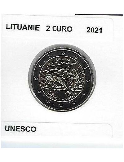 LITUANIE 2021 2 EURO COMMEMORATIVE UNESCO SUP