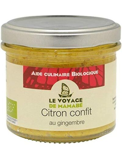 Citron confit gingembre 105g Le Voyage de Mamabe