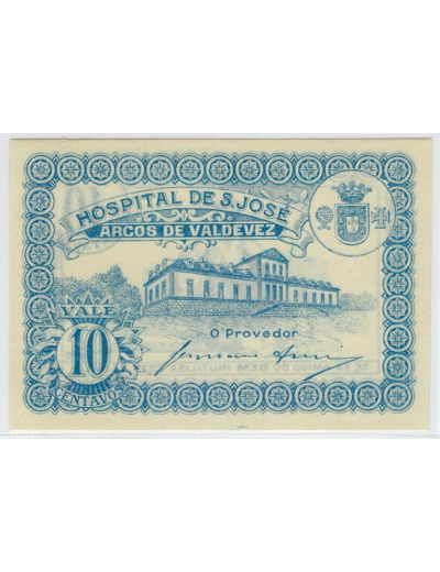 PORTUGAL 10 CENTAVOS HOSPITAL DE S. JOSE 1920 SPL