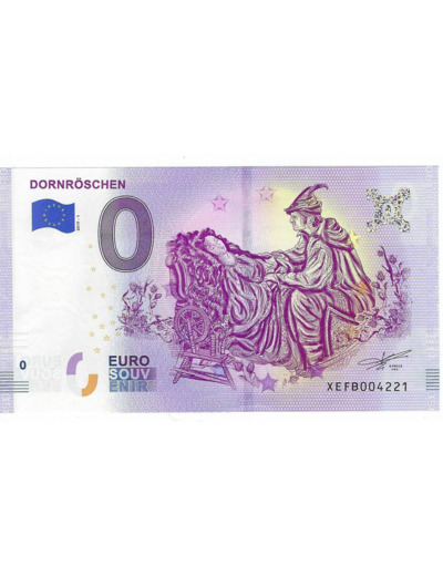 ALLEMAGNE 2019-1 DORNROSCHEN BILLET SOUVENIR 0 EURO TOURISTIQUE NEUF