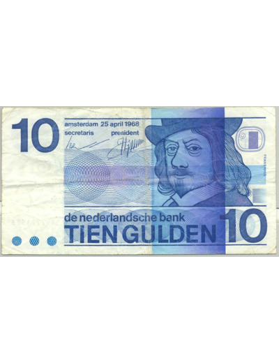 HOLLANDE 10 GULDEN 25-04-1968 523 TB+