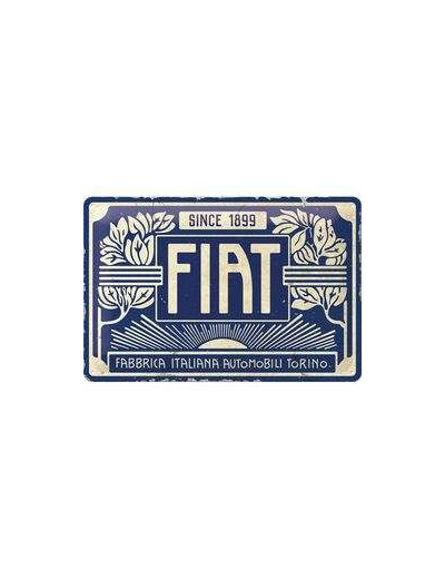 Plaque métal - FIAT since 1899 - 20 x 30 cm .