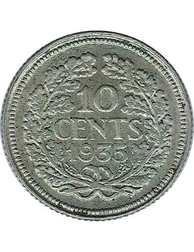 PAYS-BAS HOLLANDE 10 CENTS 1935 SUP