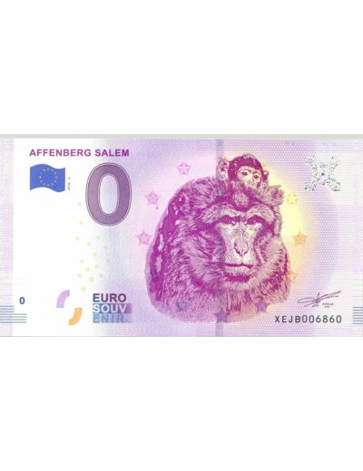 ALLEMAGNE 2018-3 AFFENBERG SALEM BILLET SOUVENIR 0 EURO TOURISTIQUE NEUF