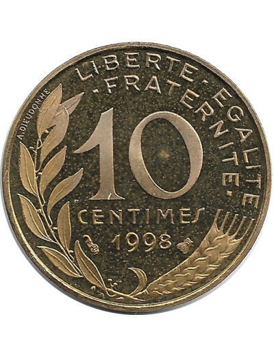 FRANCE 10 CENTIMES LAGRIFFOUL 1998 BE