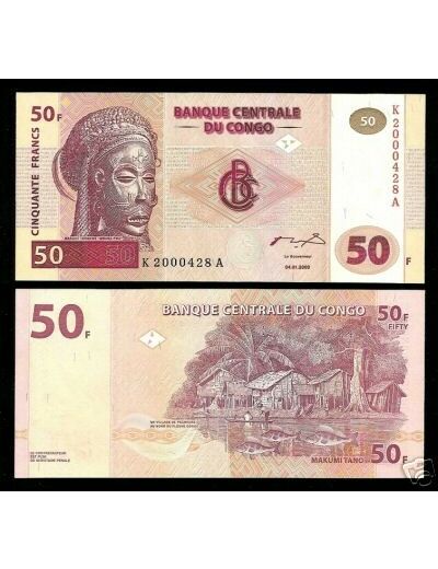 CONGO ( BANQUE CENTRALE DU ) 50 FRANCS 04/01/2000 NEUF
