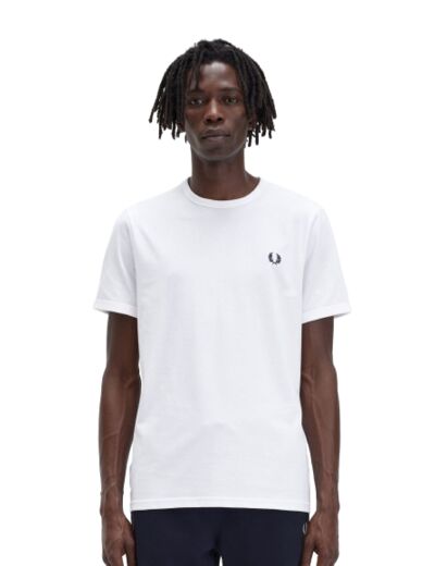 Tee Shirt FRED PERRY Ringer White