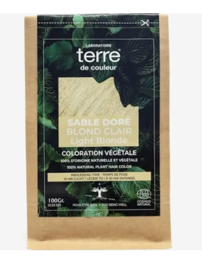 Coloration végétale Blond Clair - Laboratoire Terre de Couleur - 100g